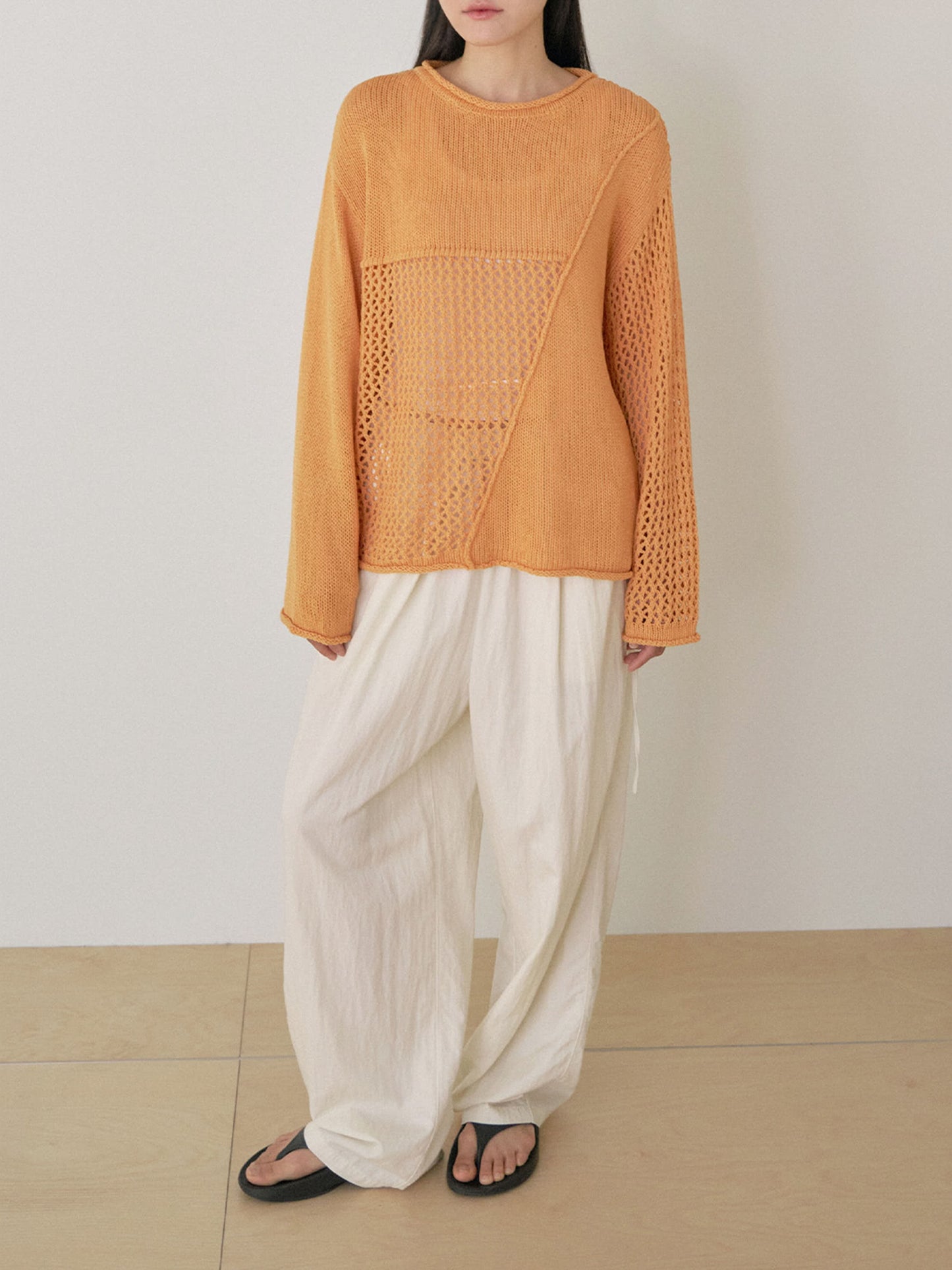 Summer Block Pullover - Orange
