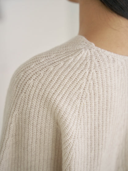 MARAN Wool V-neck Raglan Pullover - Oatmeal 商品画像16/21