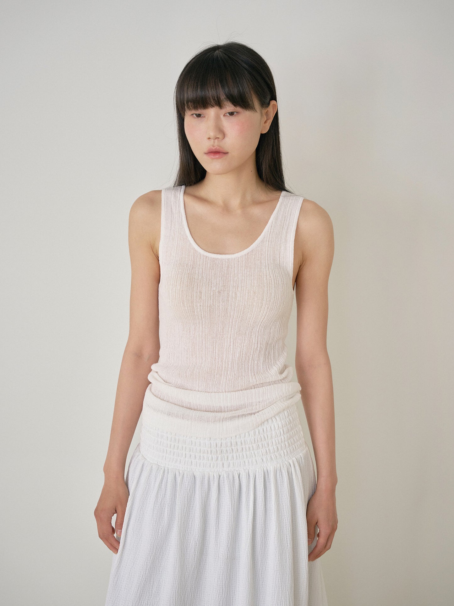 Multi Rib Sleeveless - Ivory