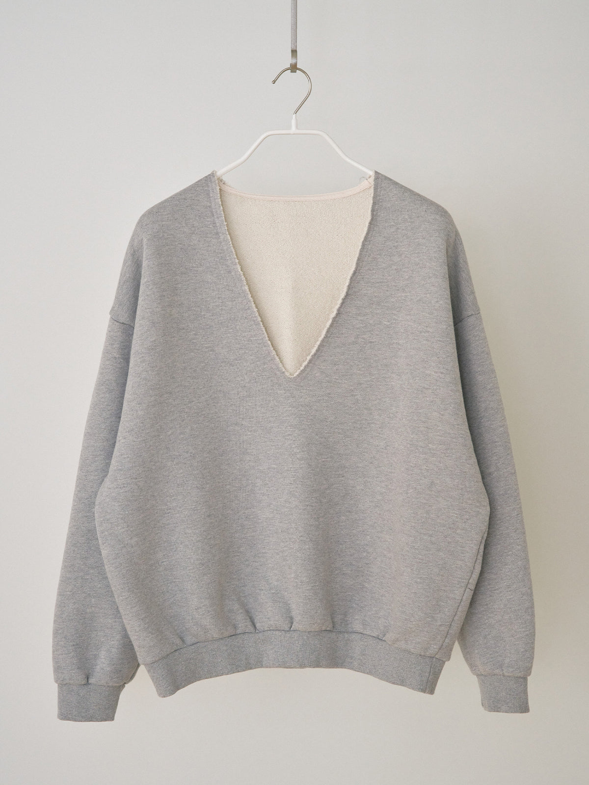 Raw Edge Sweatshirt - Gray 6