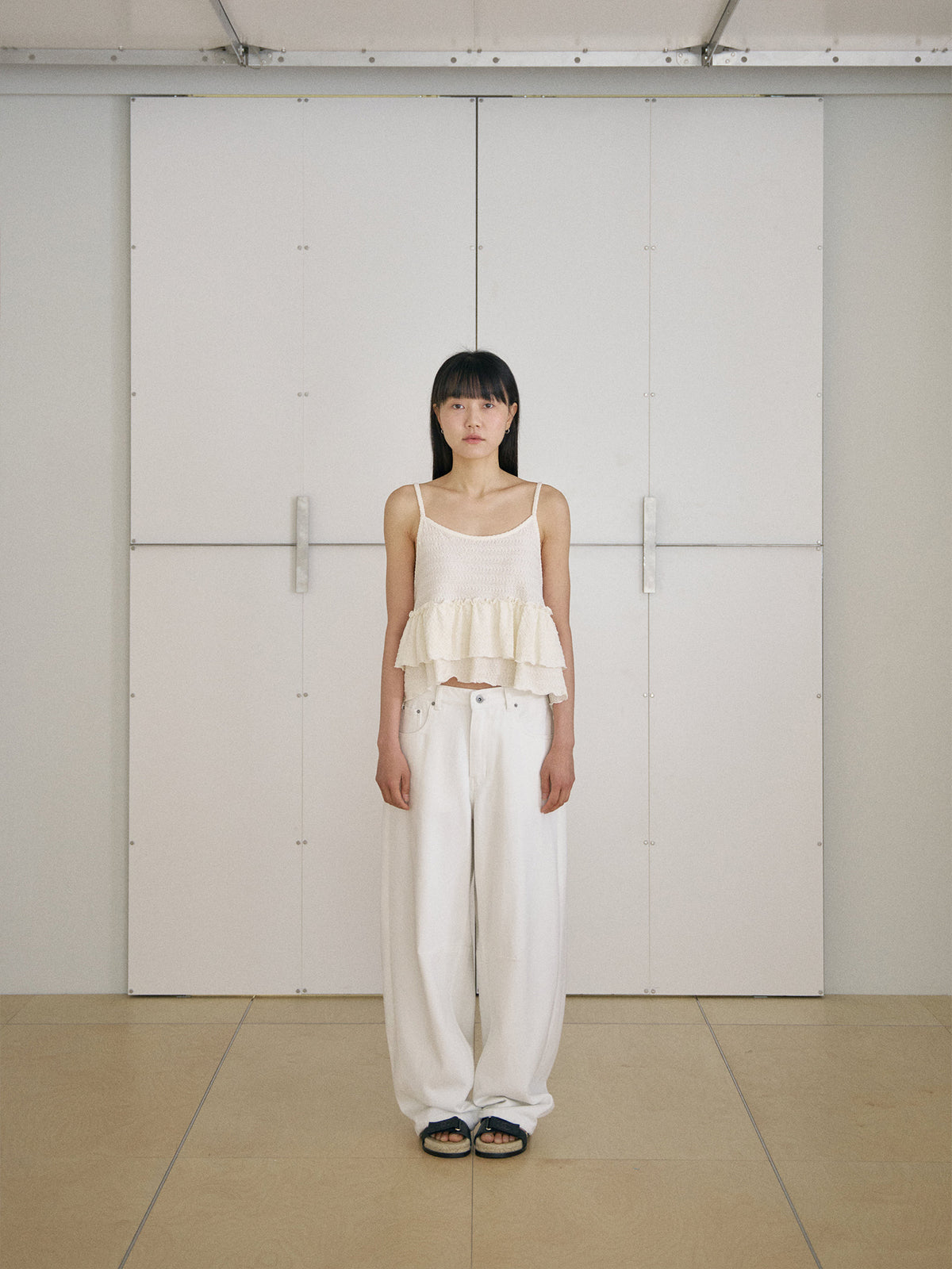 MARAN Curved Denim Pants - Ivory 商品画像14/21
