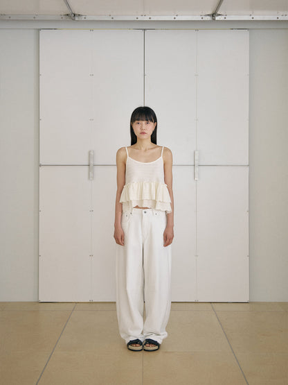 MARAN Curved Denim Pants - Ivory 商品画像14/21