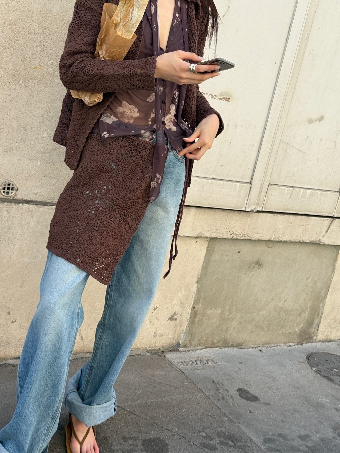 Openwork Cardigan