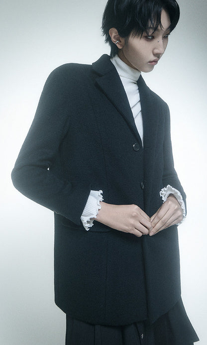 Reculer Back button single jacket(ブラック) 商品画像2/6