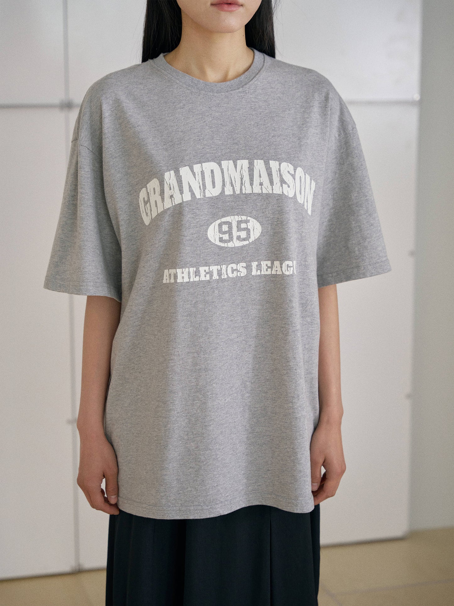 Crack Lettering Short Sleeve - Gray