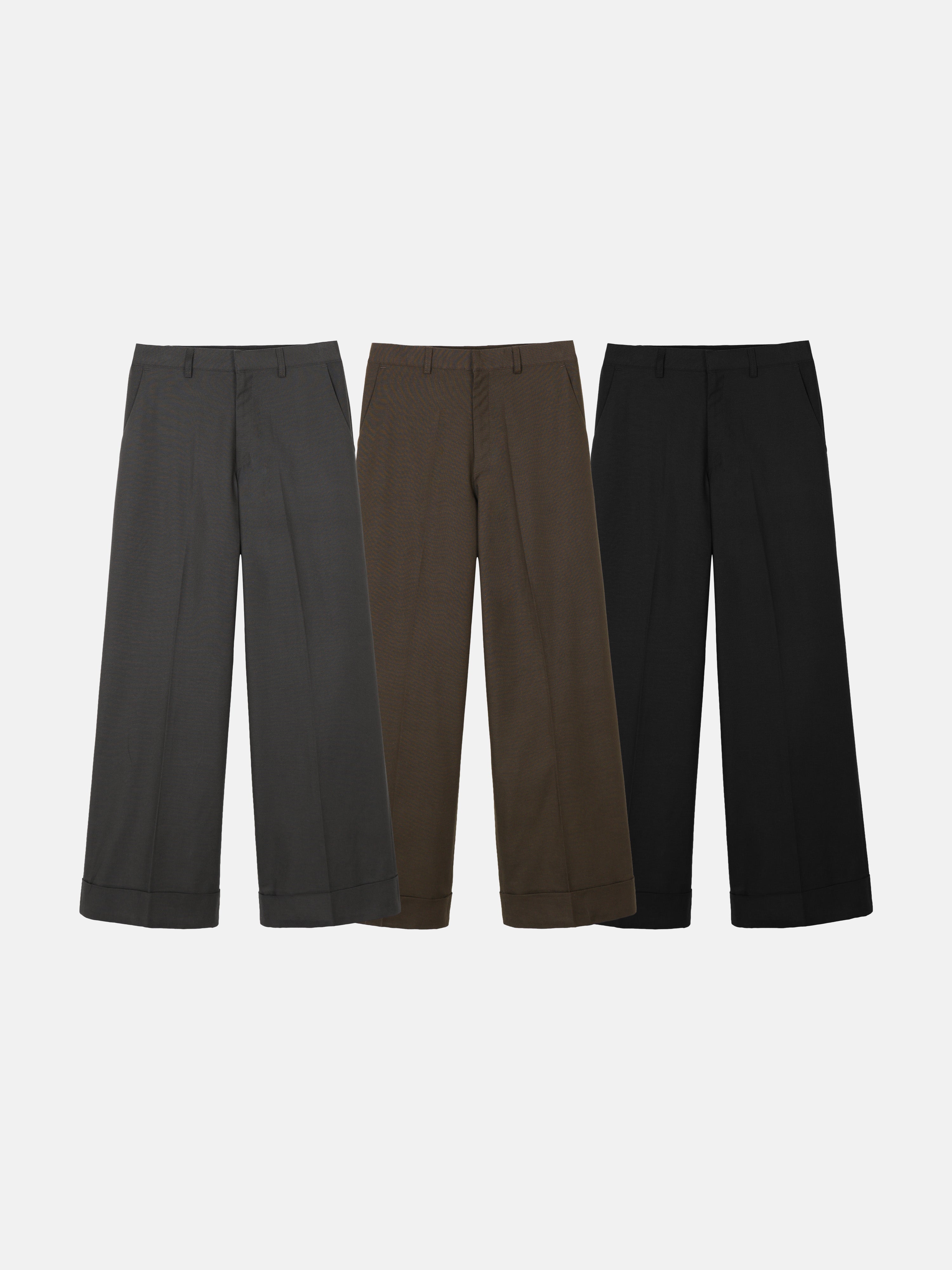 ダブルブレステッドワイドセットアップ(KHAKI BROWN/BROWN/BLACK