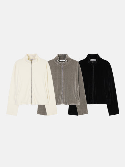 Velvet Zip Cardigan - all colors