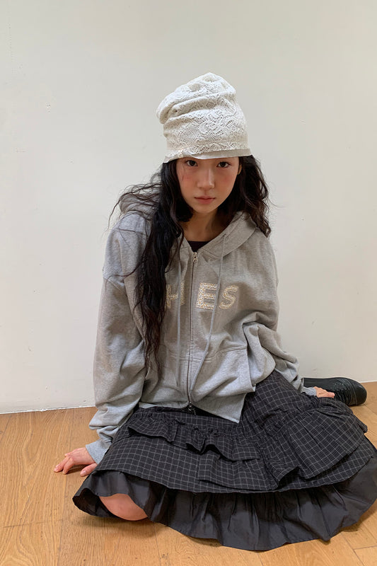 [9/22予約配送] LOGO PATCH HOODED ZIP-UP, FLORAL MELANGE