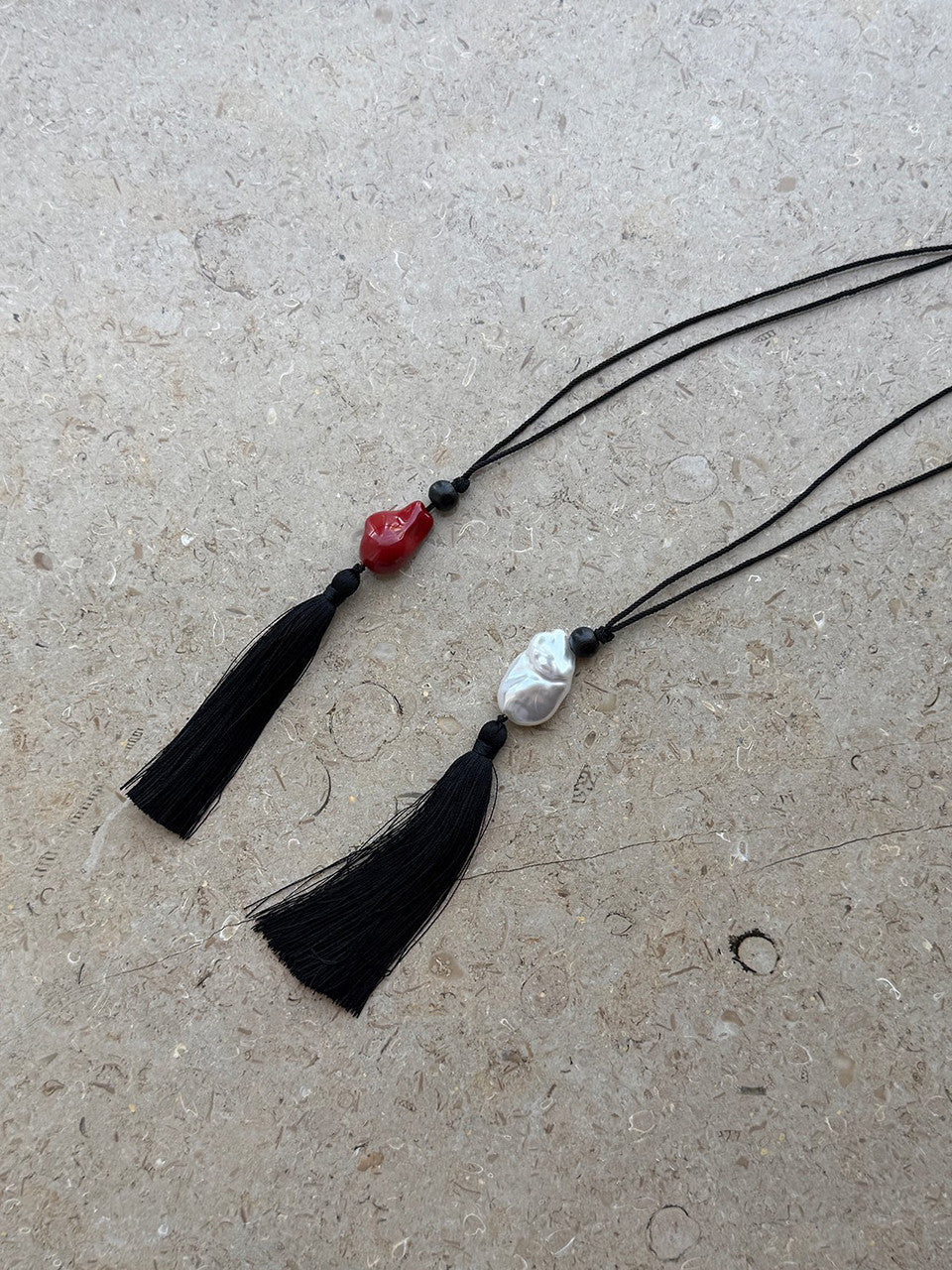 【A MA:DE】Baroque Tassel necklace ( 2color )