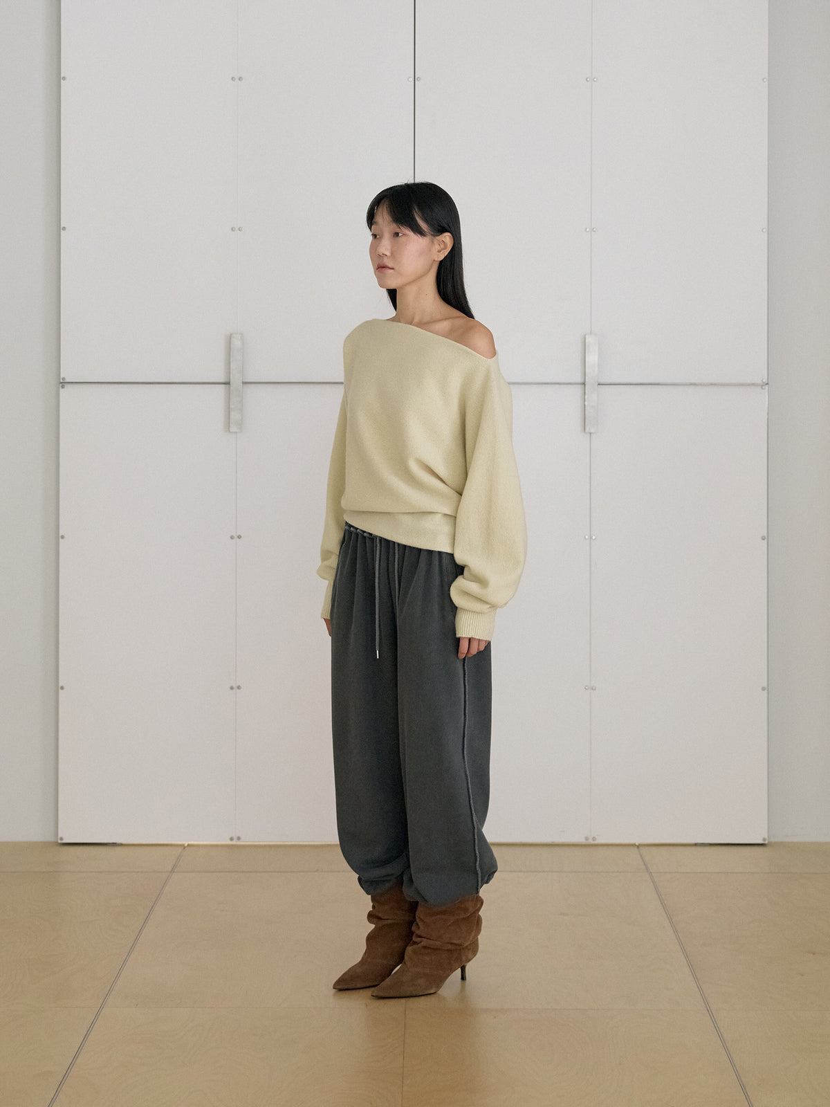 MARAN Flow Boat Neck Pullover - Pale Yellow 商品画像15/21