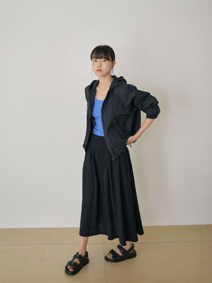 Ripstop Raglan Hoodie Jacket - Black