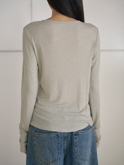 MARAN Finger Hole Long Sleeve - Green 商品画像13/21