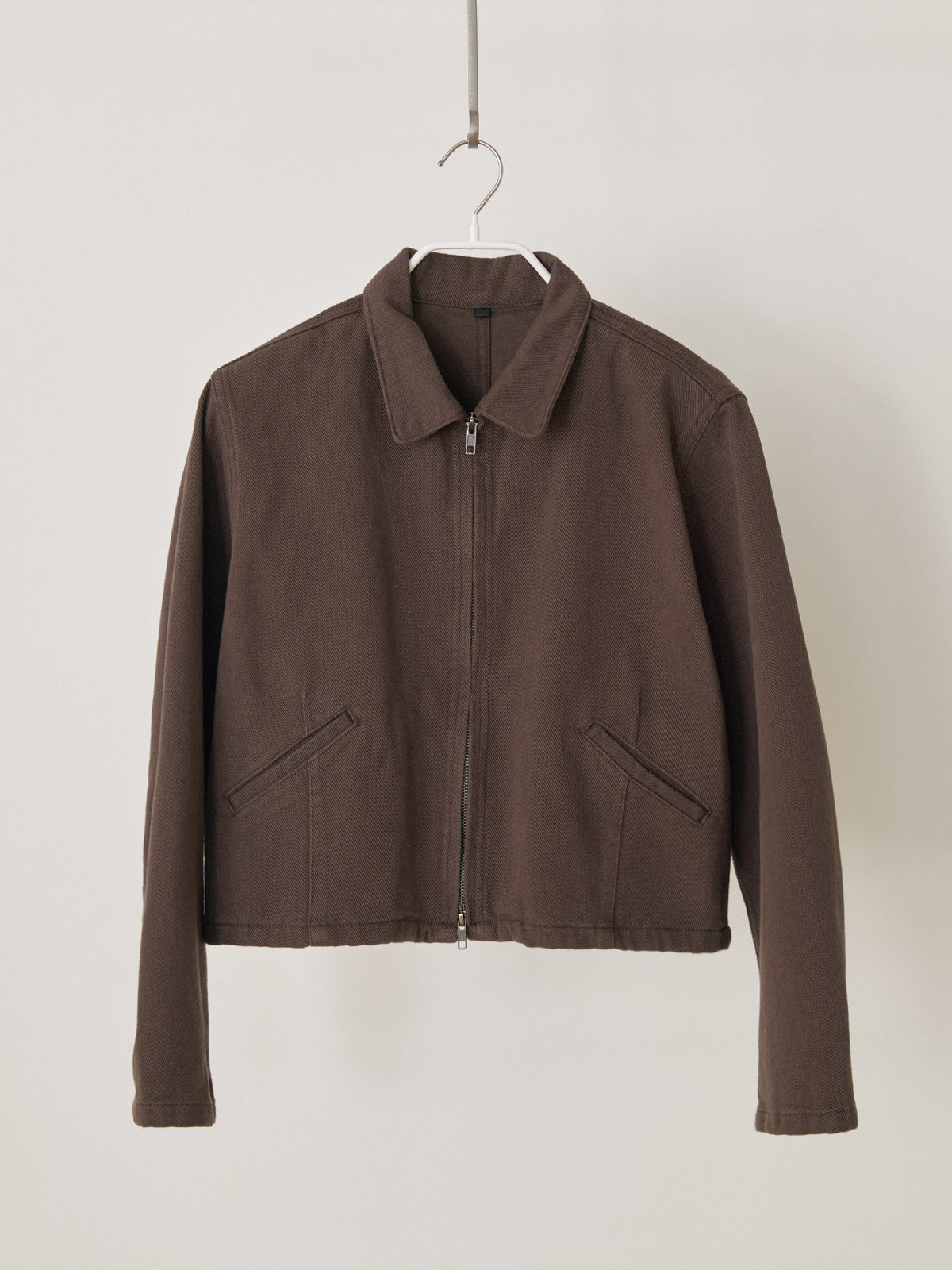 MARAN Cotton Twill Crop Jacket - Brown 商品画像16/19