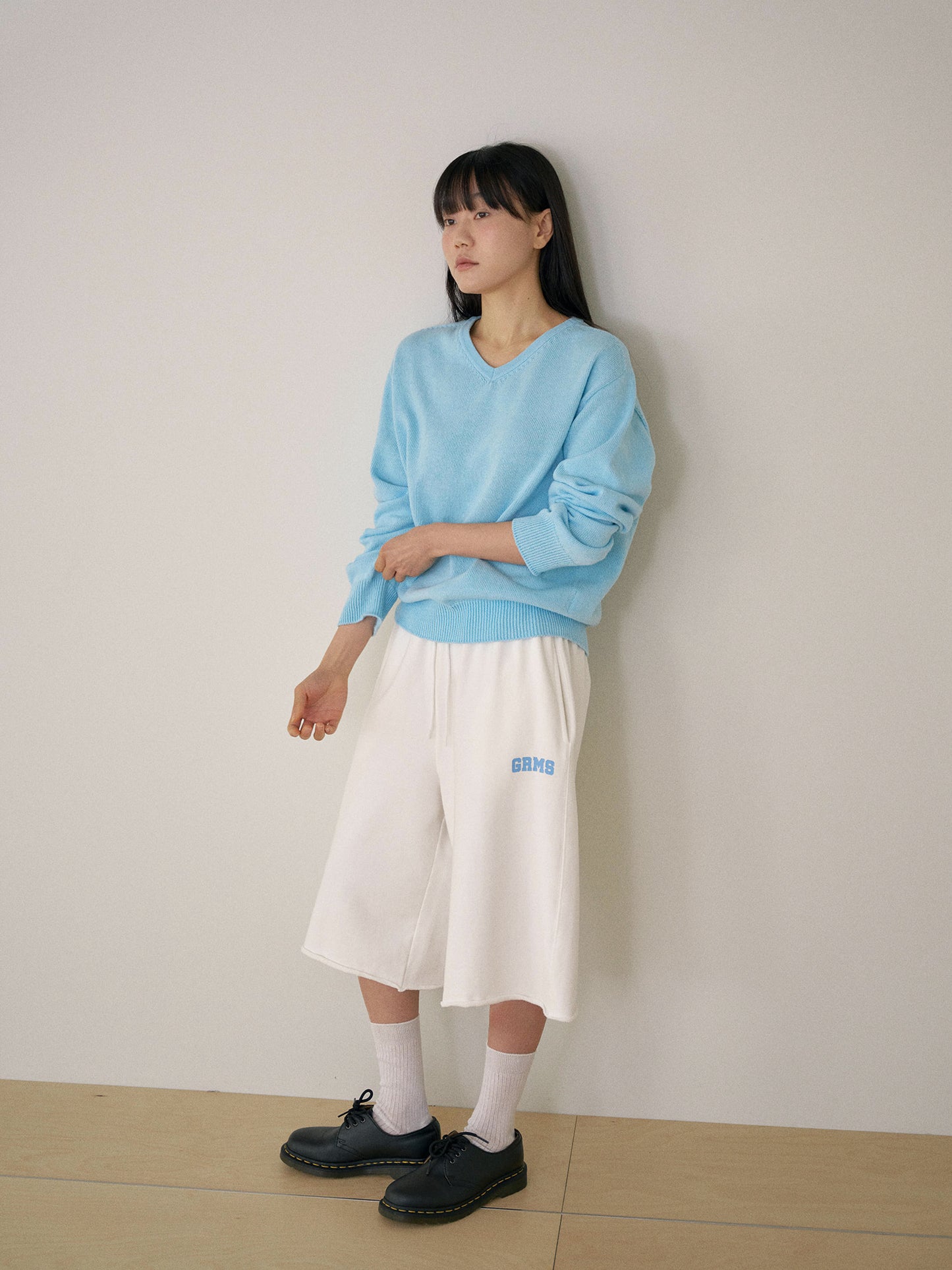 Cutoff Half Sweatpants - Ivory