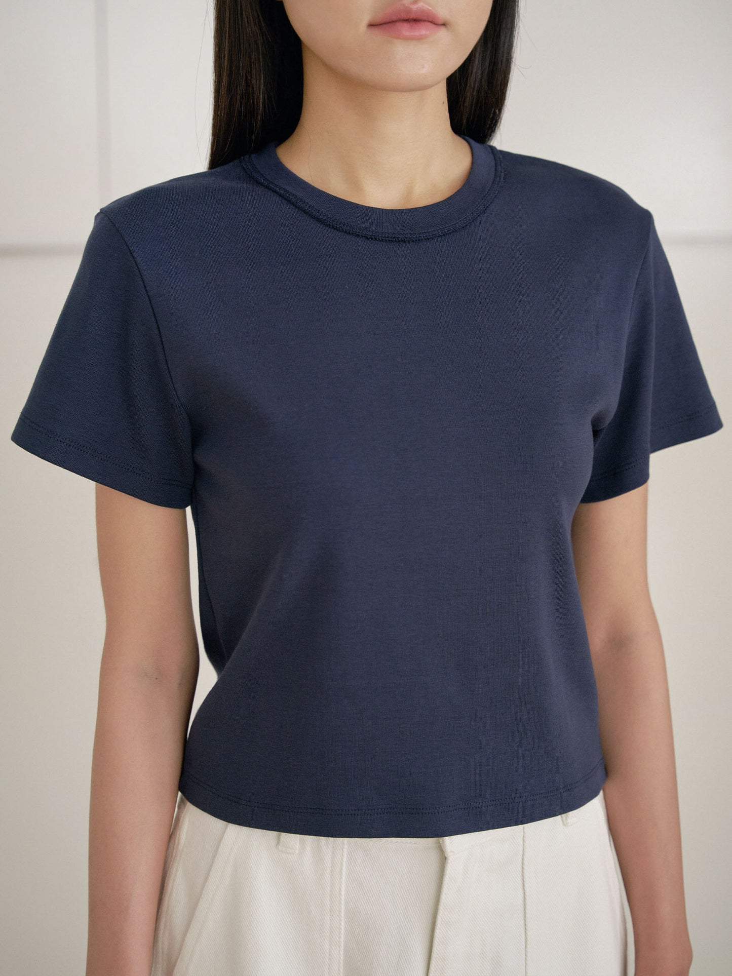 Soft Rib Short Sleeve - Navy