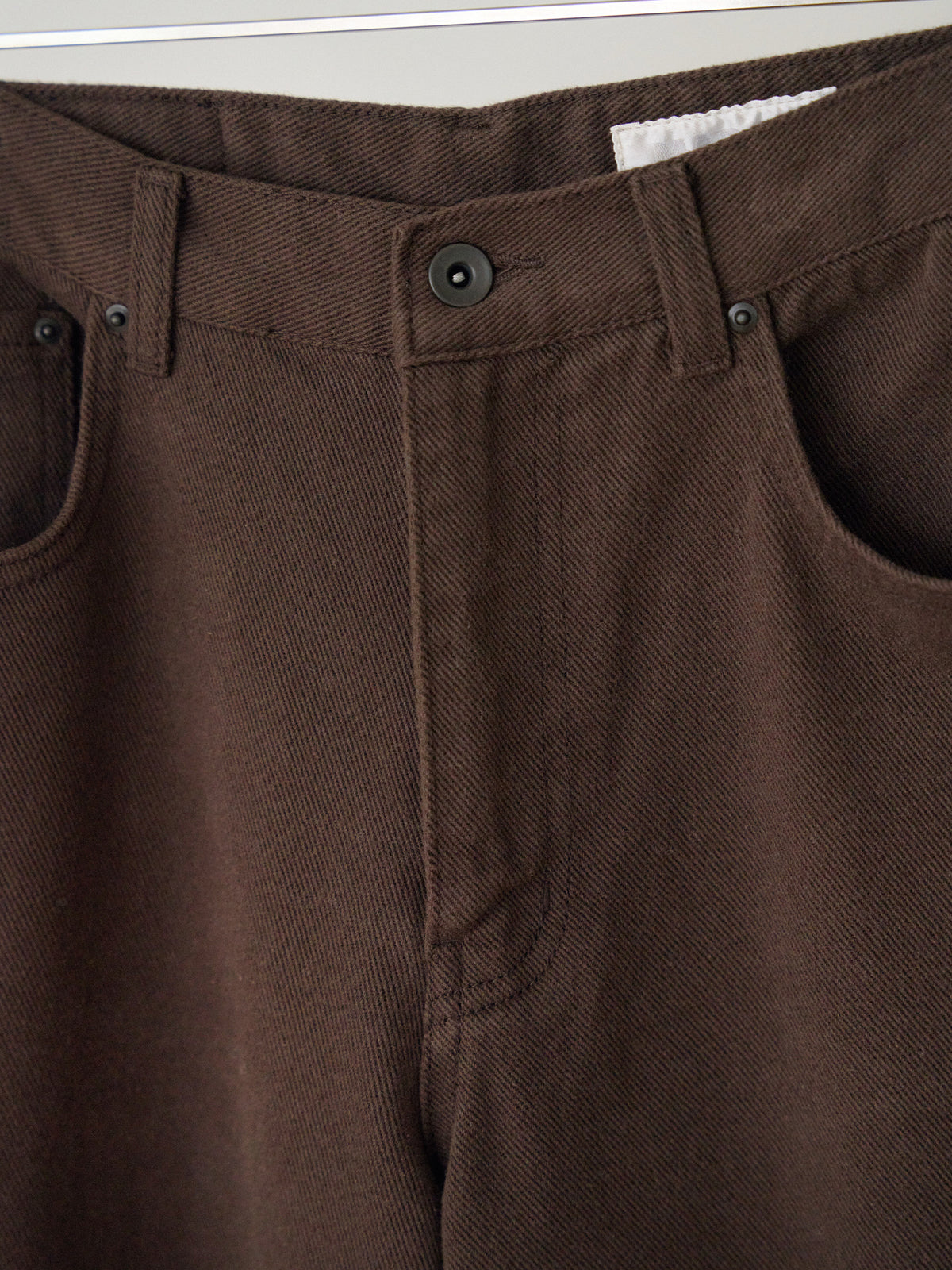 Cotton Twill Curved Pants - Brown 11