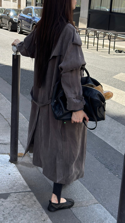 Eyelet Trench Coat