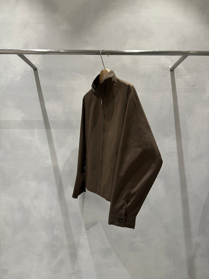 Stand Collar Zip-Up Jacket KHAKI