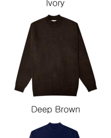 クリーンハーフポロニット DEEP BROWN 1