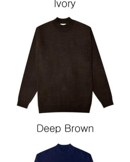 クリーンハーフポロニット DEEP BROWN 1