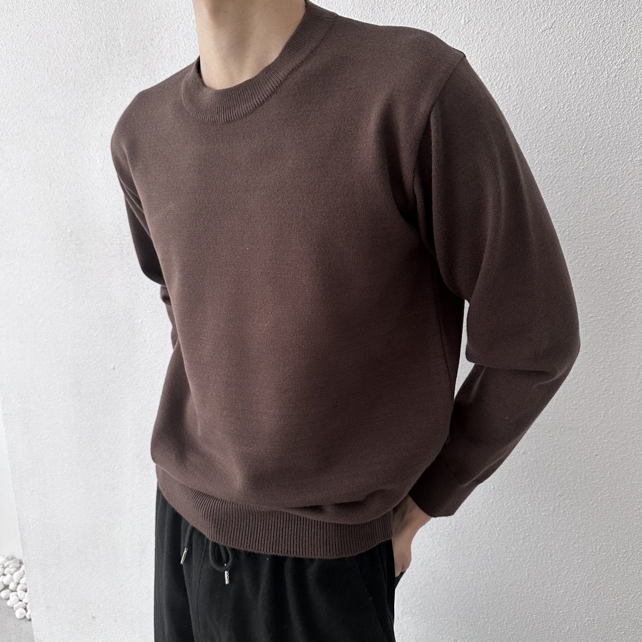 クリーンラウンドニット DEEP BROWN 2