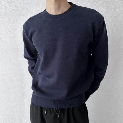 クリーンラウンドニット DEEP NAVY 1