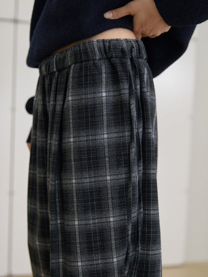 MARAN Side String Check Pants - Black 商品画像16/21
