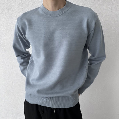クリーンラウンドニット DUSTY BLUE 1