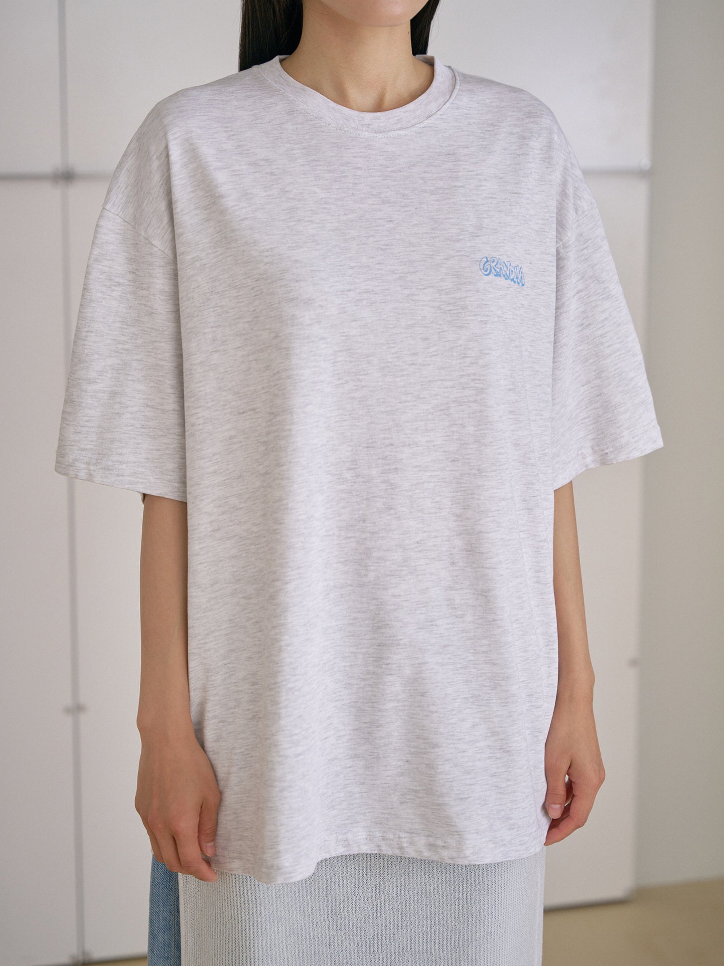 Granma Printing Short Sleeve - Light Gray