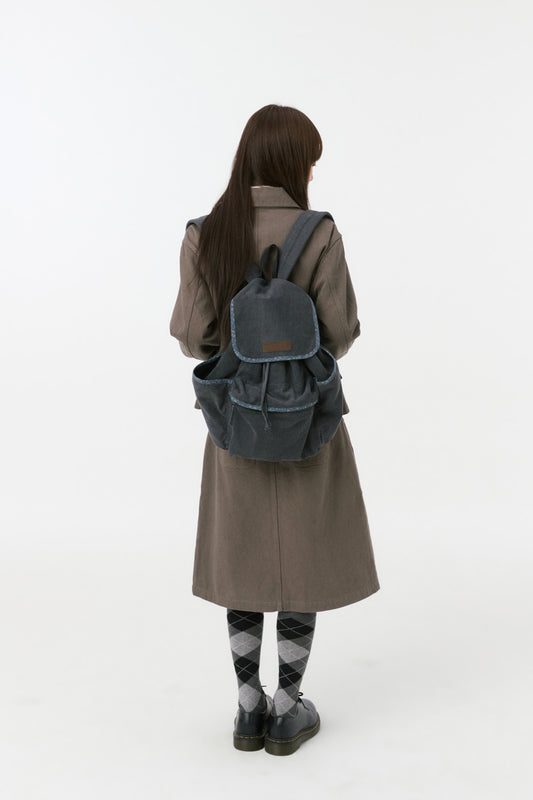 CONTRAST BACKPACK, CHARCOAL FLORAL