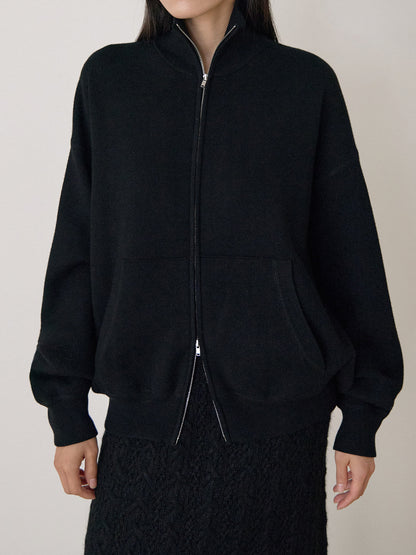 Ray Zip-up Cardigan - Black 5