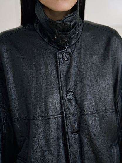 MARAN Soft Leather Blouson - Black 商品画像19/21