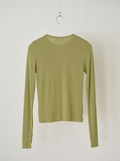 MARAN Rib Stripe Long Sleeve - Olive 商品画像19/19