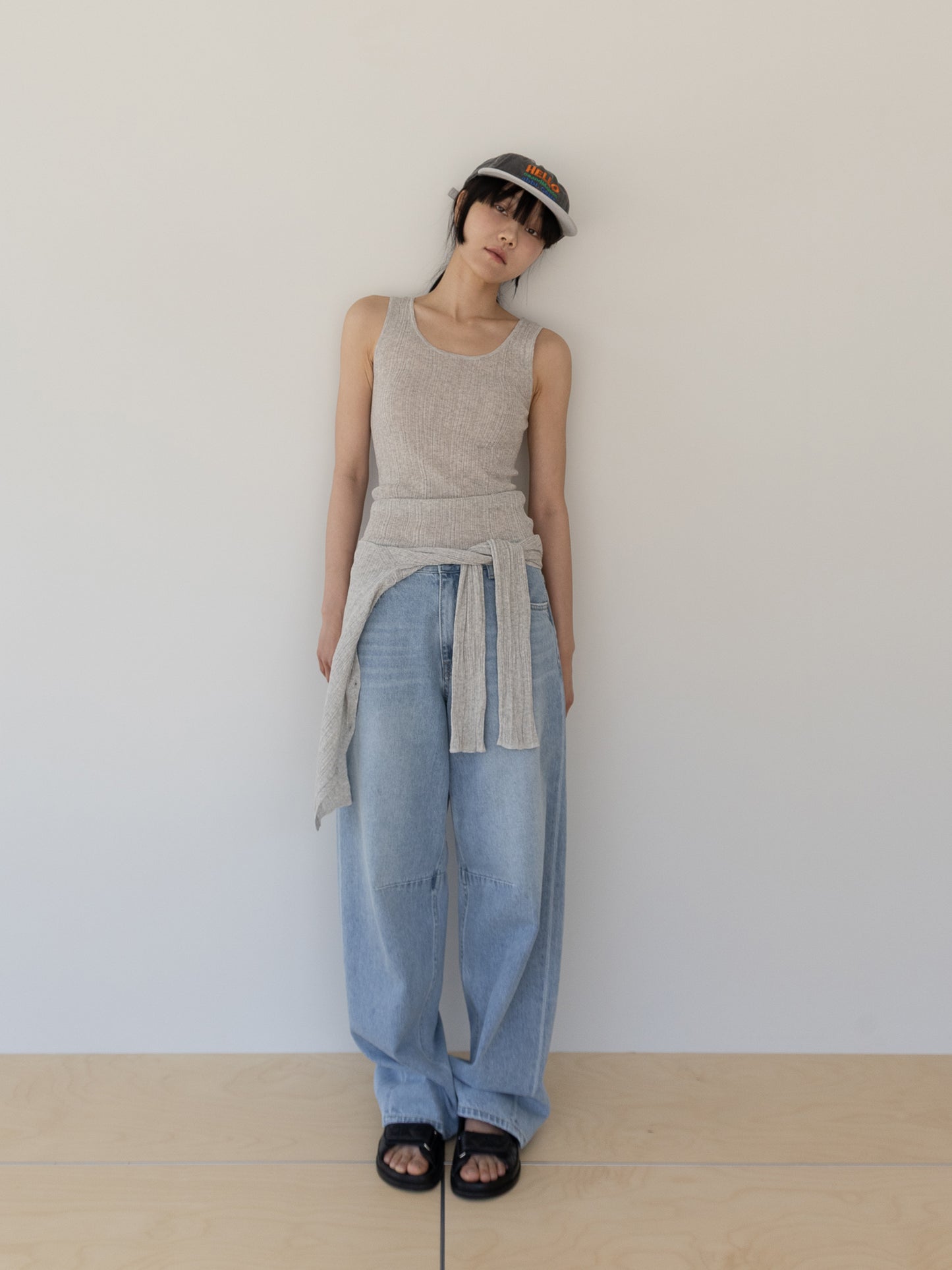 Grand Maison Washed Ball Cap - Charcoal