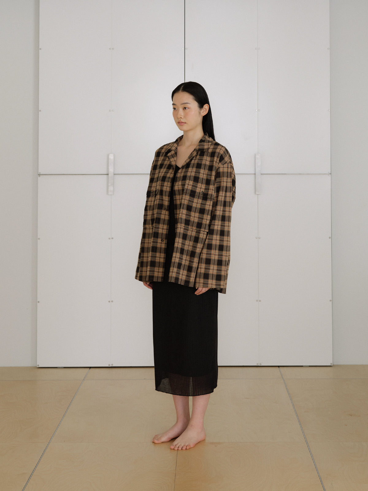 Check Flap Jacket - Black 7