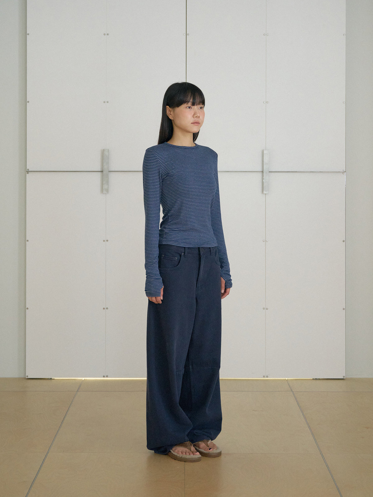 MARAN Rib Stripe Long Sleeve - Navy 商品画像16/21
