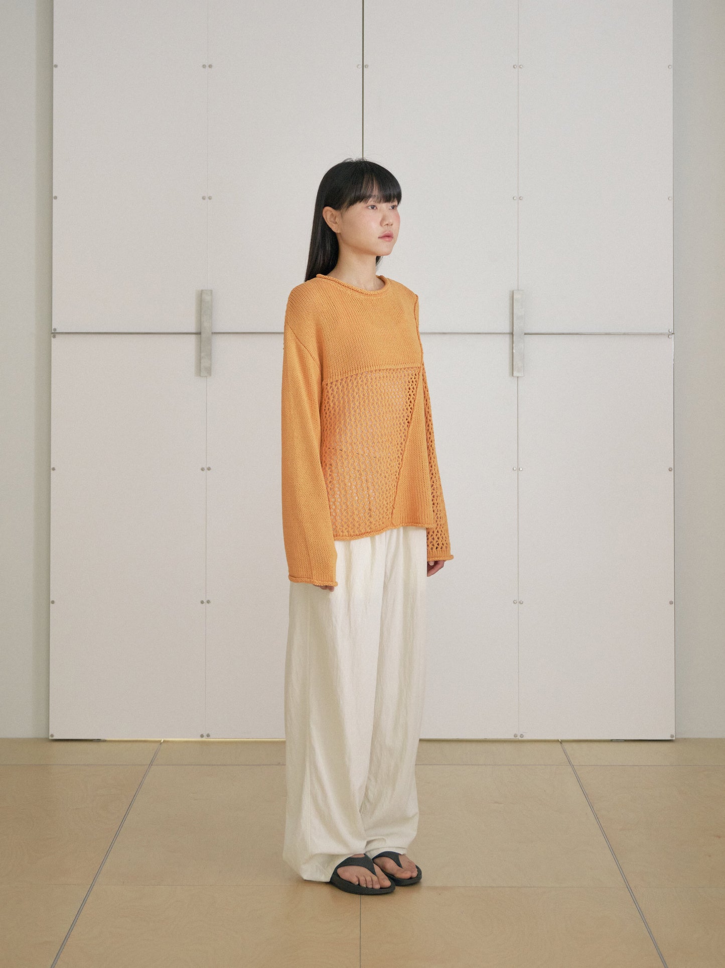 Summer Block Pullover - Orange