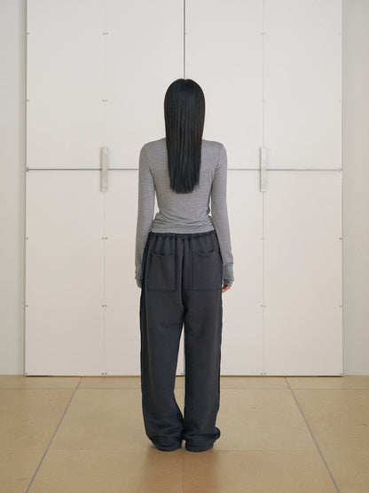 MARAN Rib Stripe Long Sleeve - Gray 商品画像20/21