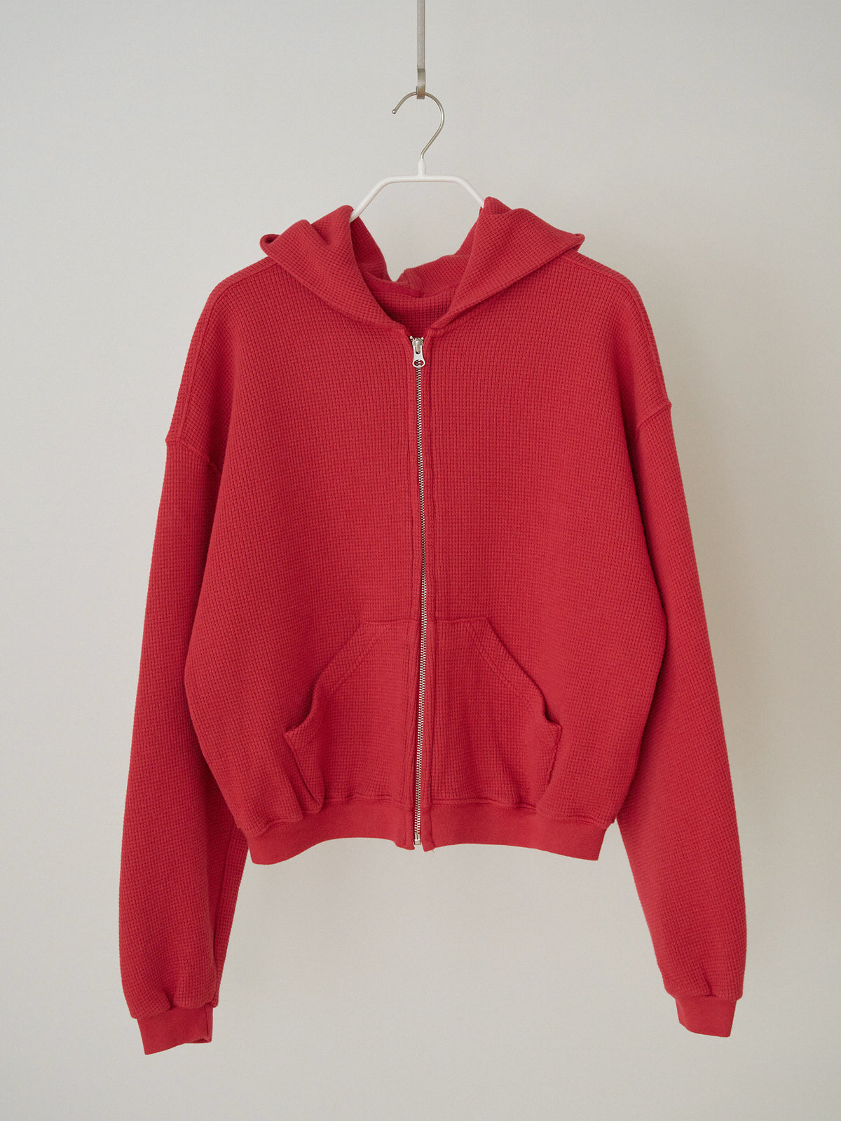 Current Waffle Hoodie Zip-up - Red 10