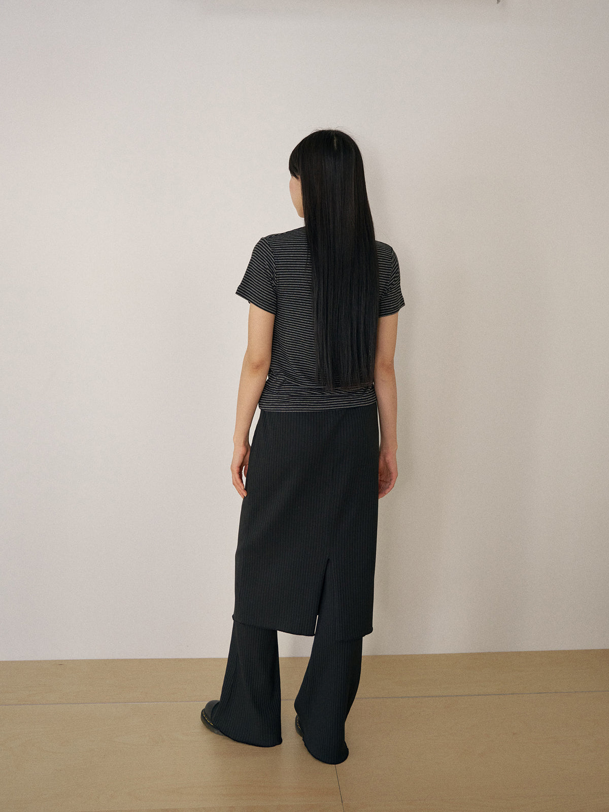 Lino Rib Skirt - Black 6