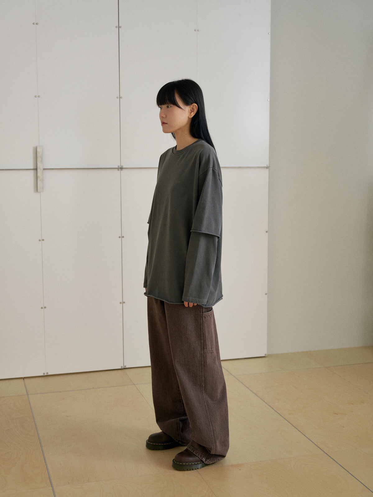 Washed Work Pants - Brown 5