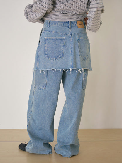 Indigo Denim Wrap Skirt - Indigo 8