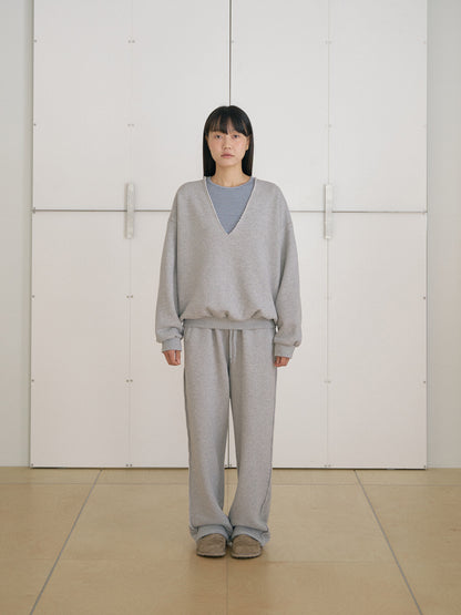 MARAN Raw Edge Sweatshirt - Gray 商品画像18/21