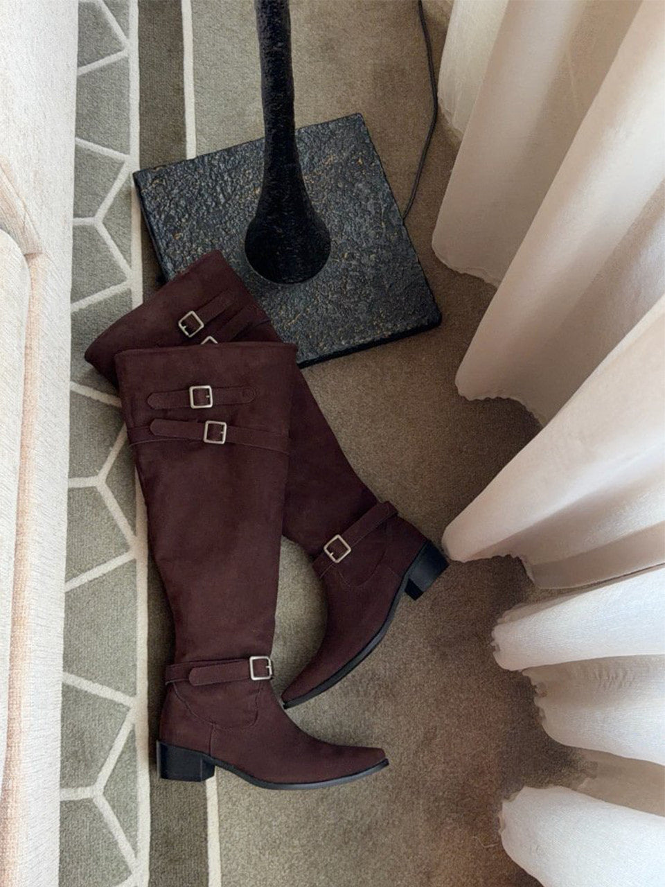 【A MA:DE】Buckle semu boots ( 2color )