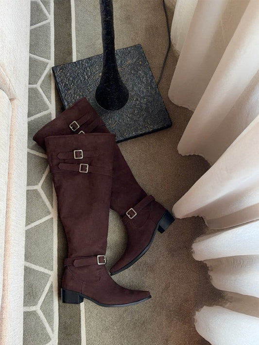 【A MA:DE】Buckle semu boots ( 2color )