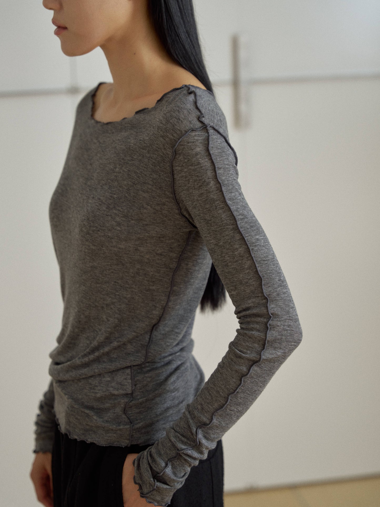 Wave Long Sleeve – Charcoal
