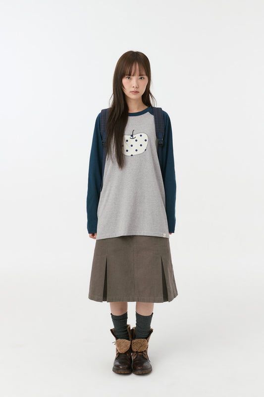 [9/18予約ベソン] APPLE RAGLAN OVER FIT LONG SLEEVE, GRAY