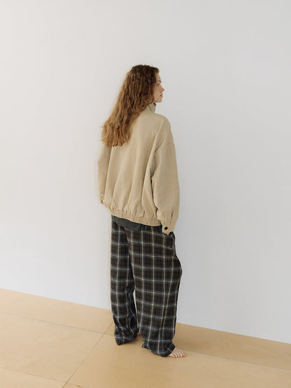 Washed Oxford Blouson - Beige 3