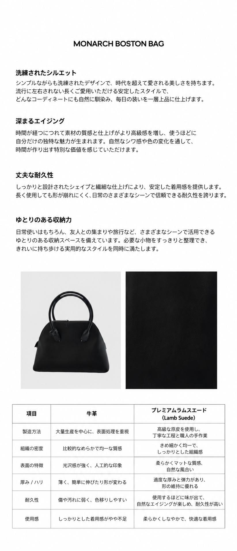 【TOPDRESSING 2026AW】Monarch Boston Bag