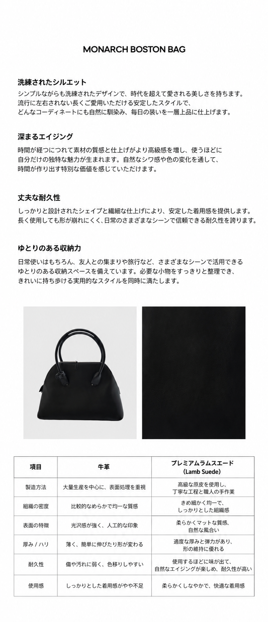 【TOPDRESSING 2026AW】Monarch Boston Bag